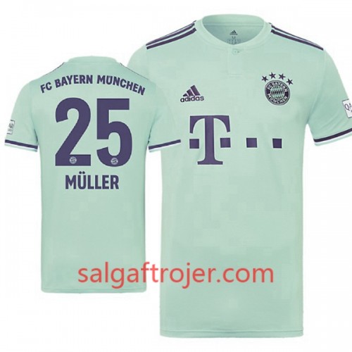 FC Bayern München Fodboldtrøjer Müller 25 Udebanesæt 2018/19 Kort ærmer FC Bayern München Fodboldtrøjer Müller 25 Udebanesæt 2018/19 Kort ærmer